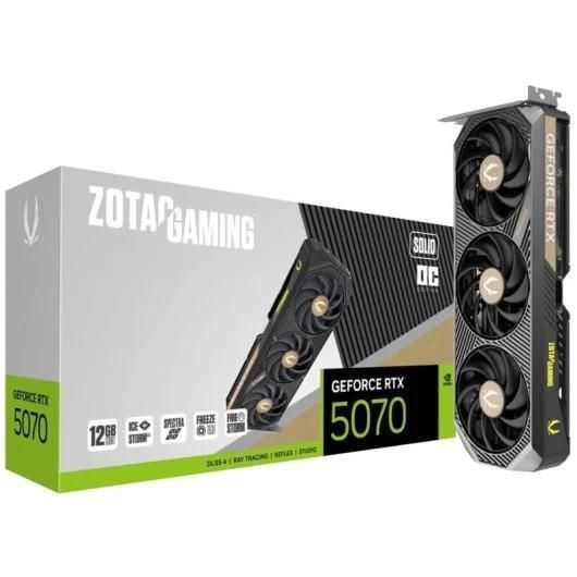 Zotac GAMING GeForce RTX 5070 SOLID OC NVIDIA 12 Go GDDR7 Neuf - vue 4