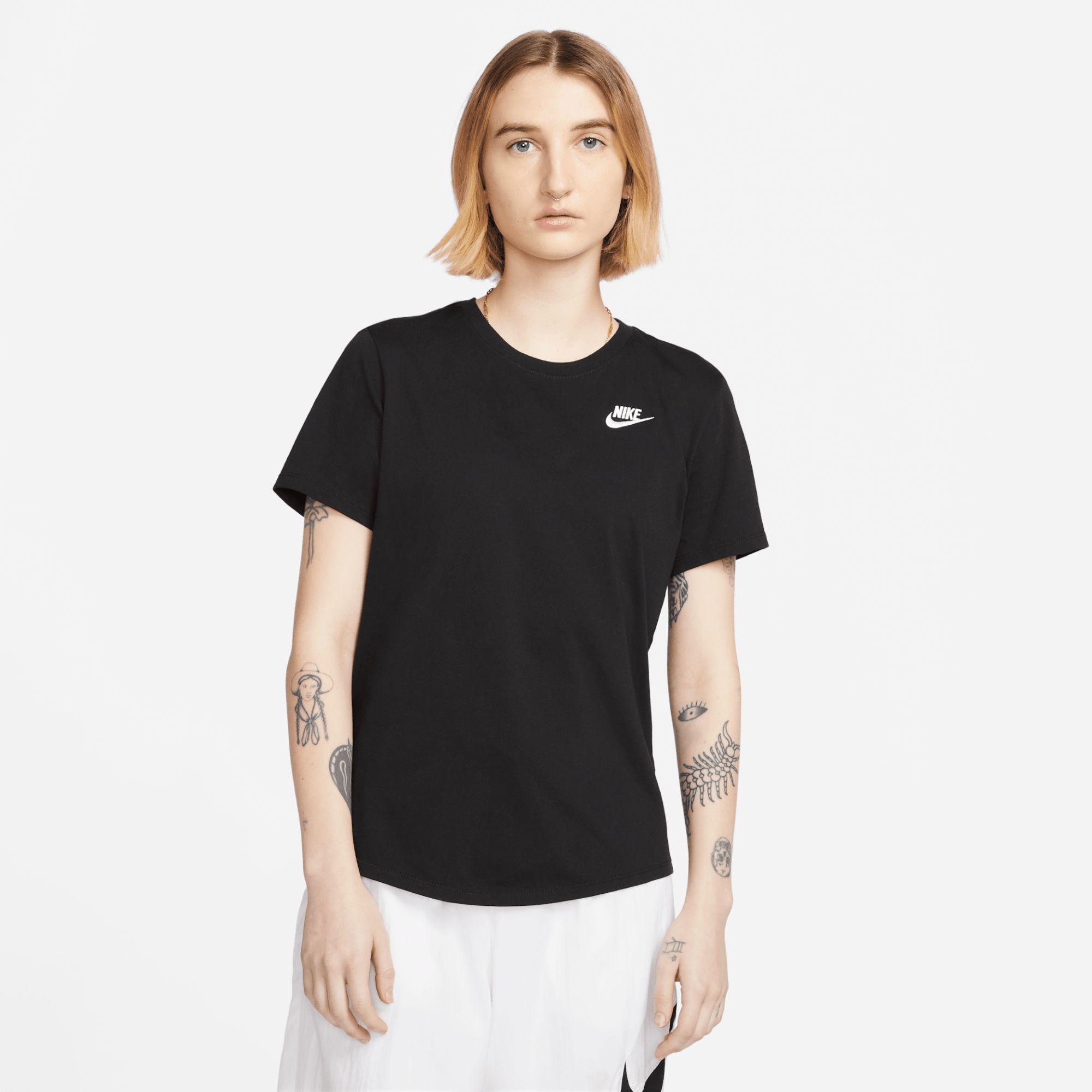 tee-shirt nike sportswear club essentials pour femme - noir  (fr 42-44) - M