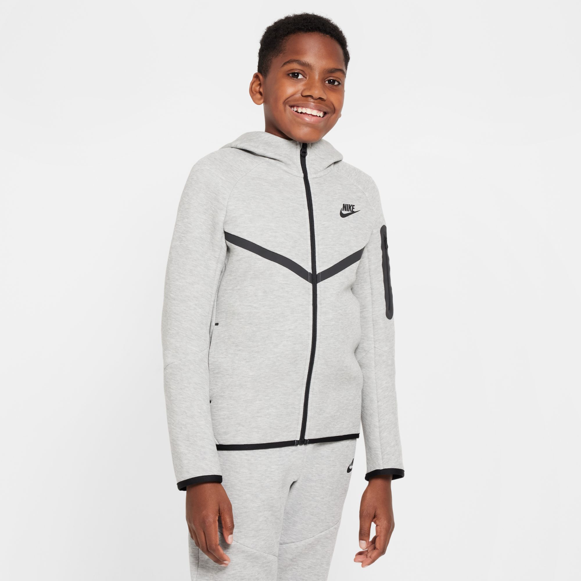 Sweat à capuche et zip Nike Sportswear Tech Fleece pour ado - vue 2