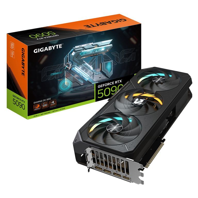 GIGABYTE GeForce RTX 5090 GAMING OC 32G Carte Graphique GDDR7 512 bits PCI E 5.0 2550MHz Core Clock 3 x DP 2. 1 x HDMI 2.1b NVIDIA DLSS 4 GV N5090GAMING OC 32GD Neuf - vue 4