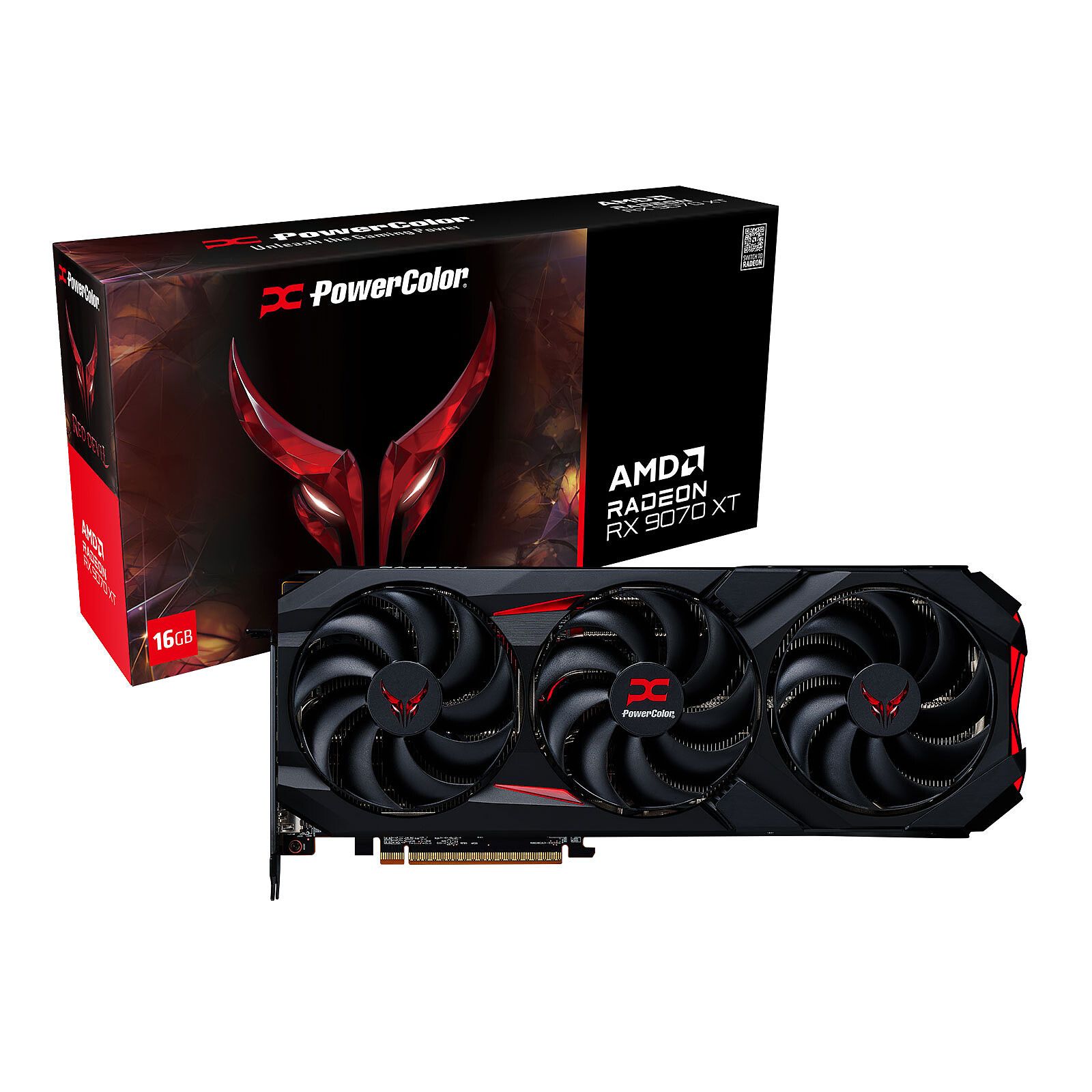 PowerColor Devil Radeon RX 9070 XT Spectral AMD GDDR6 Neuf - vue 4