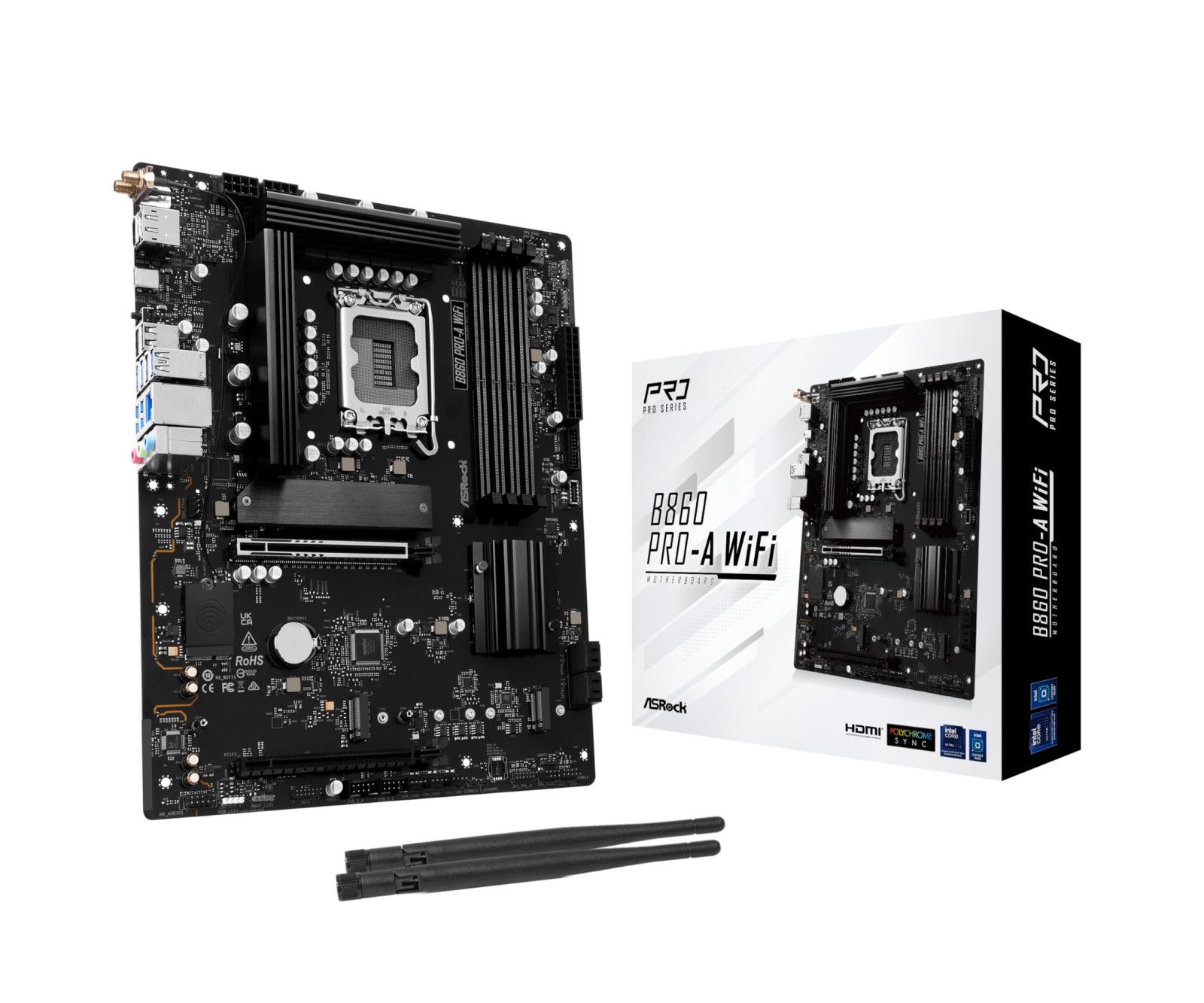 Asrock B860 Pro-A WiFi Intel B860 LGA 1851 (Socket V1) ATX