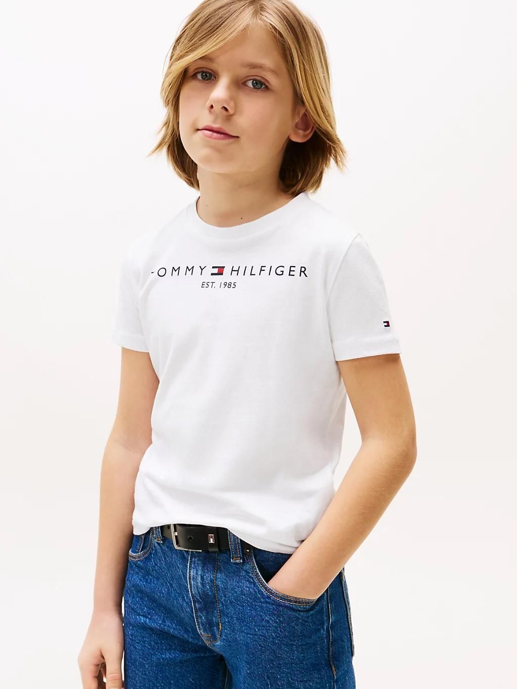 t-shirt essential en coton à logo essential tee s/s/white - 140 cm - 140 cm