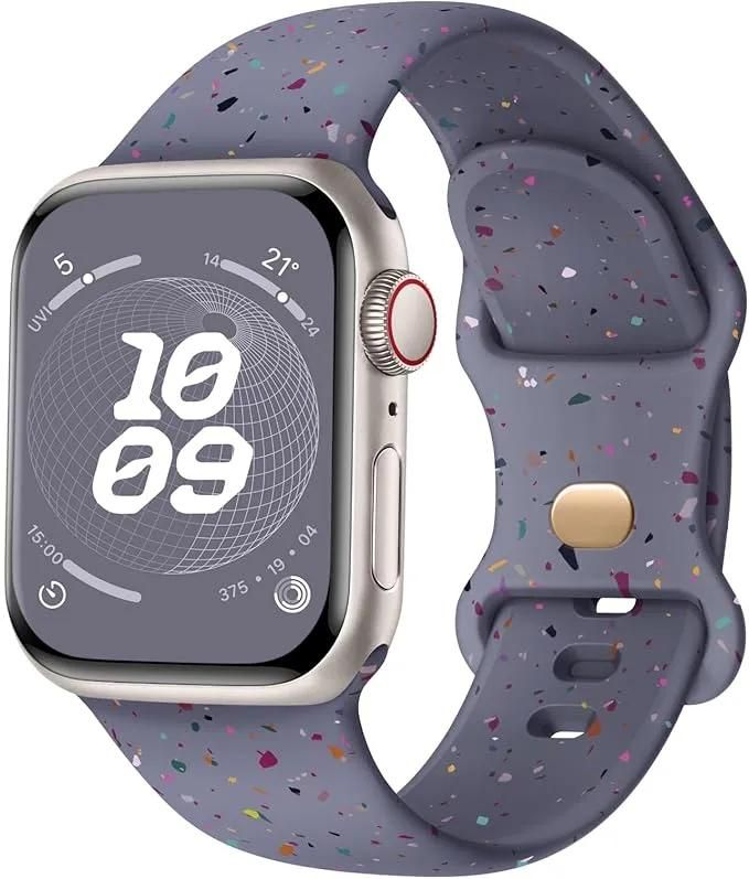 Bracelet Pour Apple Watch Series 10 9 8 Se 7 6 5 4 3 2 1 Ultra 12 42mm 44mm 45mm 46mm 49mm Silicone Style Graffiti E.F.Connection - vue 2