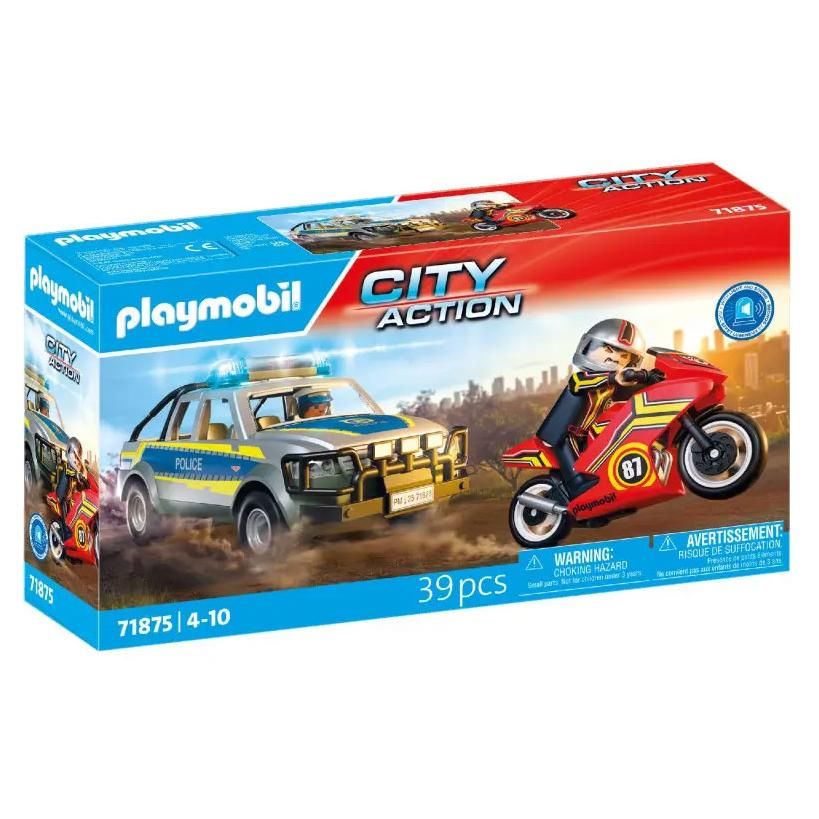 Playmobil 71875 Pick up de police moto & 2 personnages Les policiers - vue 10