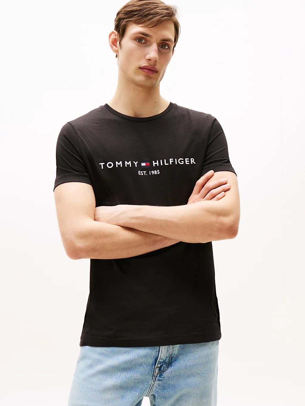 t-shirt à logo tommy hilfiger core tommy logo tee/jet black - 2XL