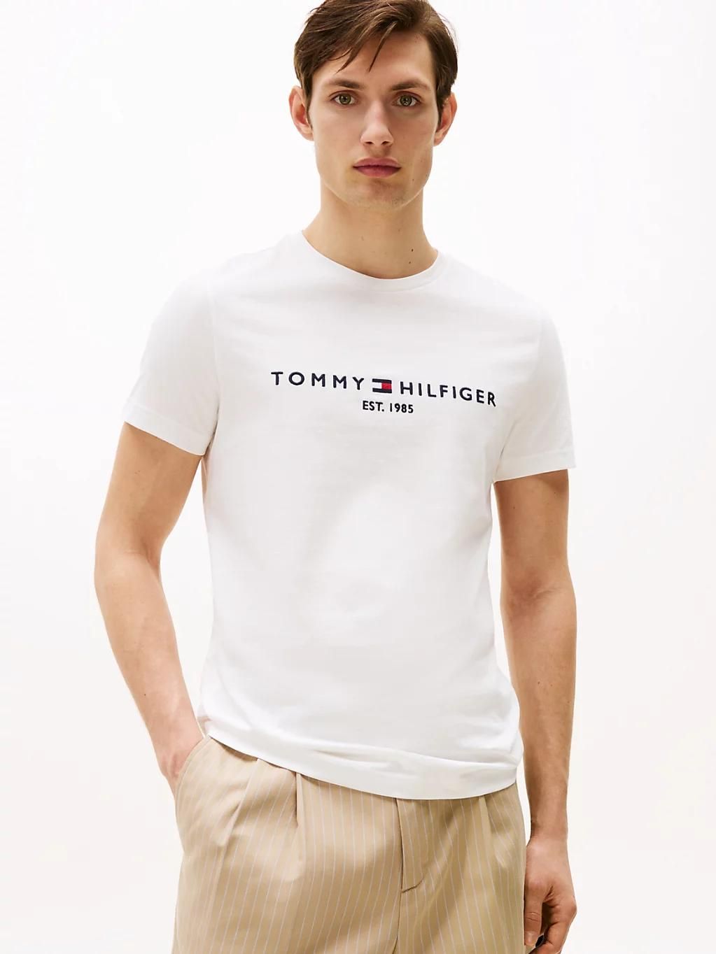 t-shirt à logo tommy hilfiger core tommy logo tee/snow white - xxxl - 3XL
