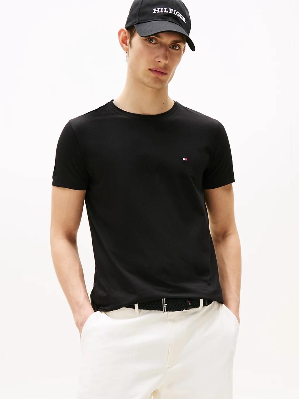 t-shirt slim th flex core stretch slim c-neck tee/black - S