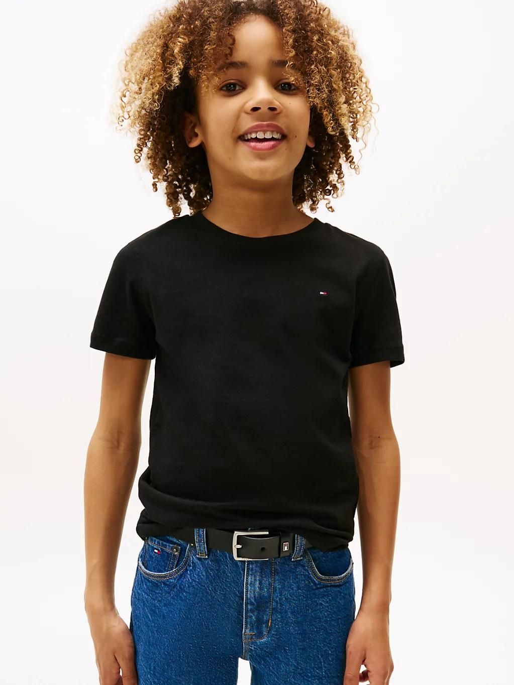 t-shirt en coton essential boys basic cn knit s/s/meteorite - 152 cm - 152 cm