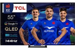 TV QLED TCL 55C749 139 cm 4K UHD Google TV Aluminium brossé - vue 6