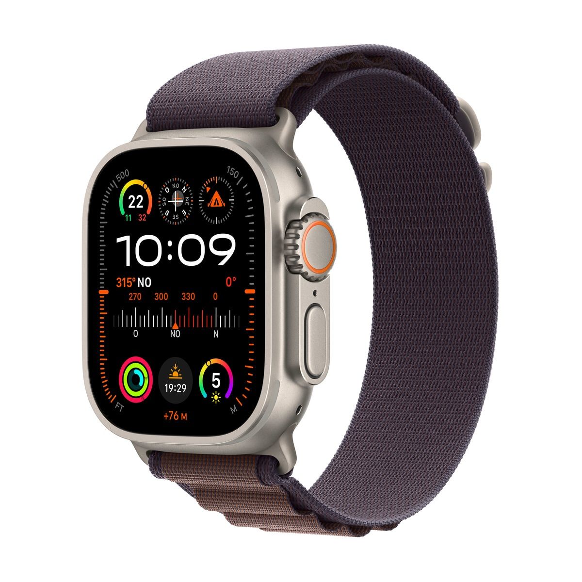 Apple Watch Ultra 2 GPS + Cellular - Boîtier Titane 49 mm Or - Bracelet M