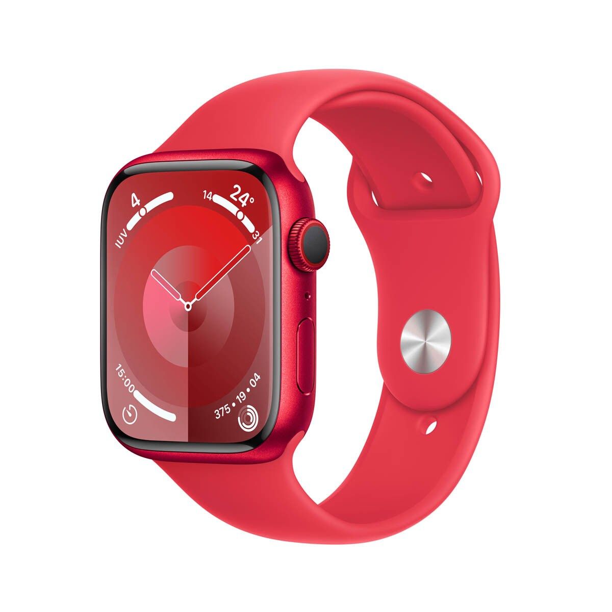 Apple Watch Series 9 GPS + Cellular - Boîtier Aluminium 45 mm Rouge - Bracelet M/L