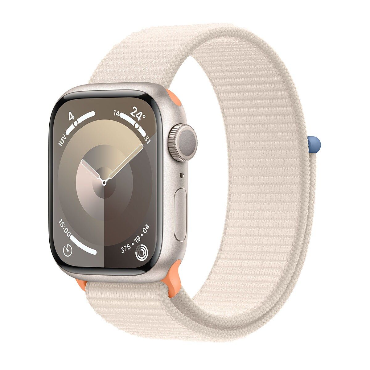 Apple Watch Series 9 GPS - Boîtier Aluminium 41 mm Lumière stellaire - Bracelet Boucle