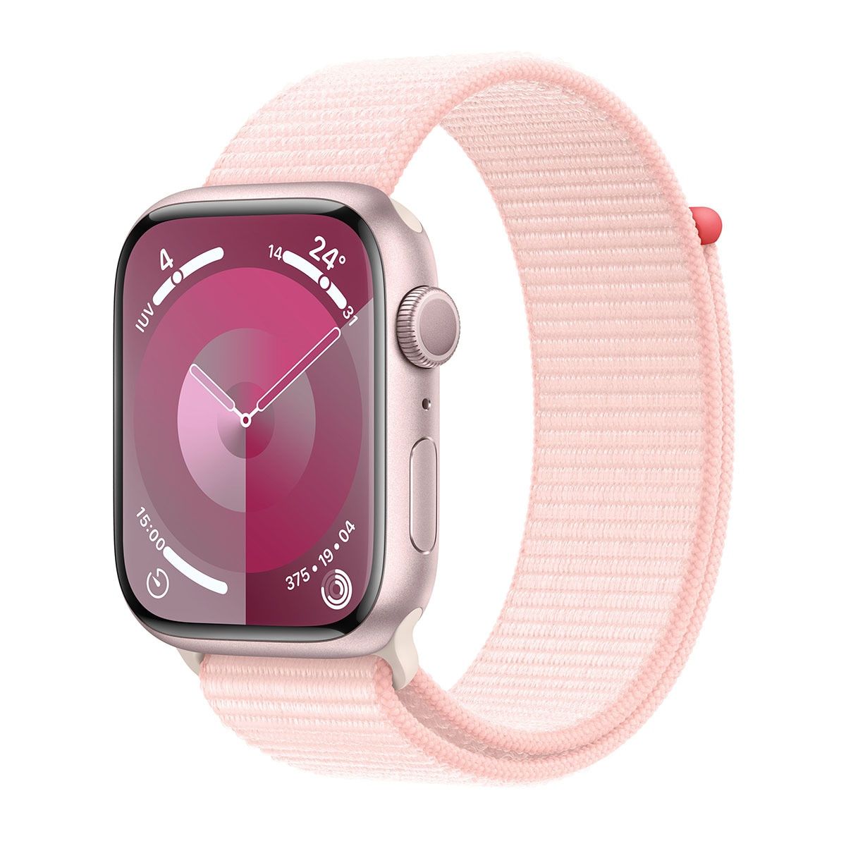 Apple Watch Series 9 GPS - Boîtier Aluminium 45 mm Rose - Bracelet Boucle