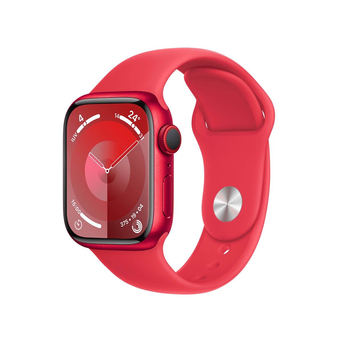 Apple Watch Series 9 GPS - Boîtier Aluminium 41 mm Rouge - Bracelet S/M