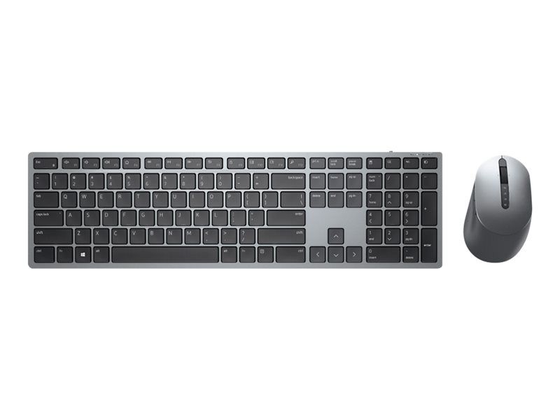 Dell Premier Multi-Device KM7321W - Ensemble clavier et souris - sans fil - 2.4 GHz, Bluetooth 5.0 - AZERTY - Français - gris titan - pour Precision 7560; XPS 13 9310, 15 9510