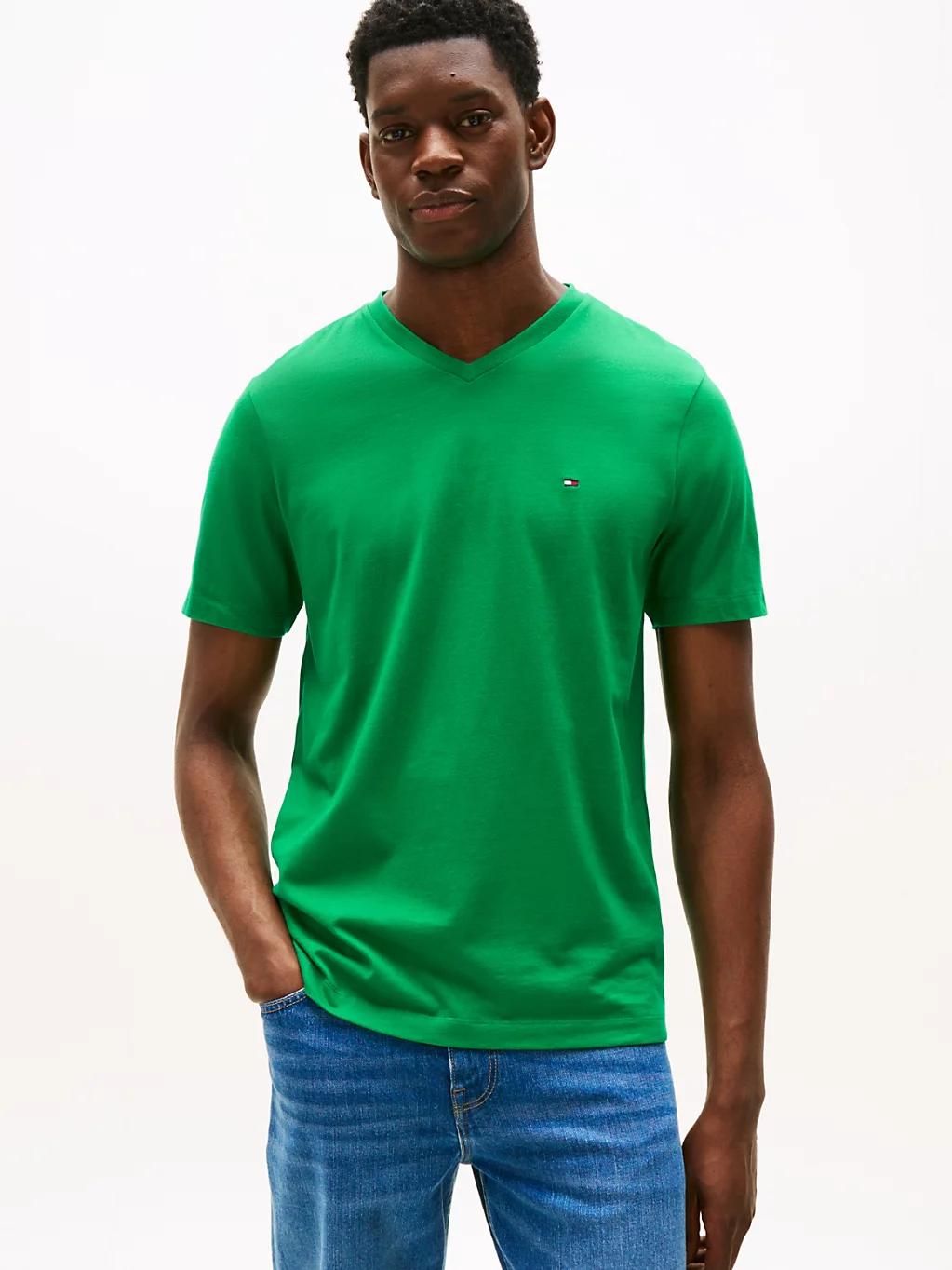 Vêtements Tommy Hilfiger Essential V Neck Tee MW0MW39249 pour Accessoires - vue 4