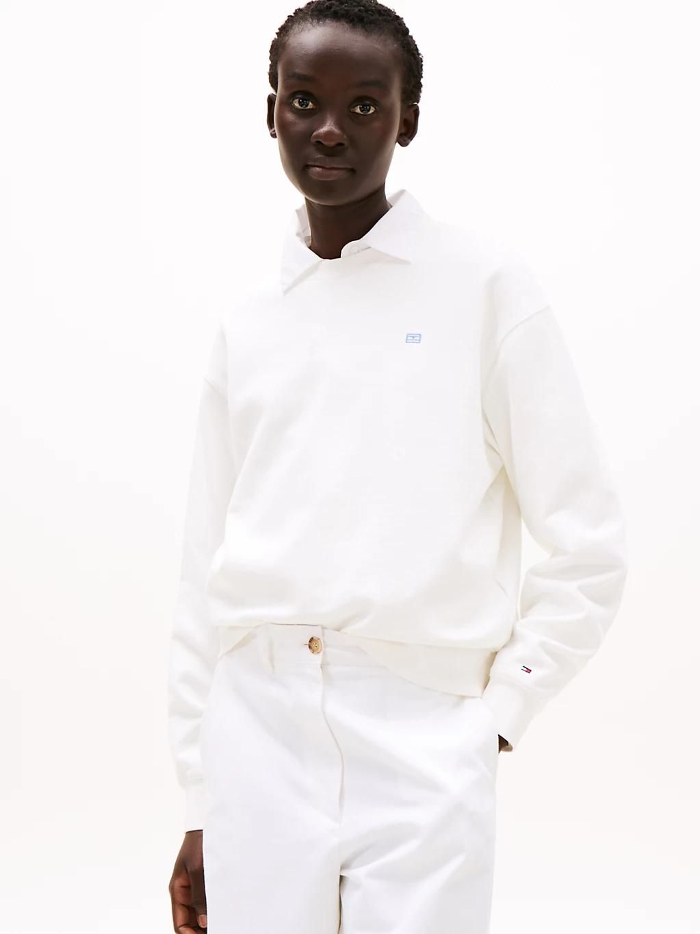 Sweat droit coton drapeau - vue 2