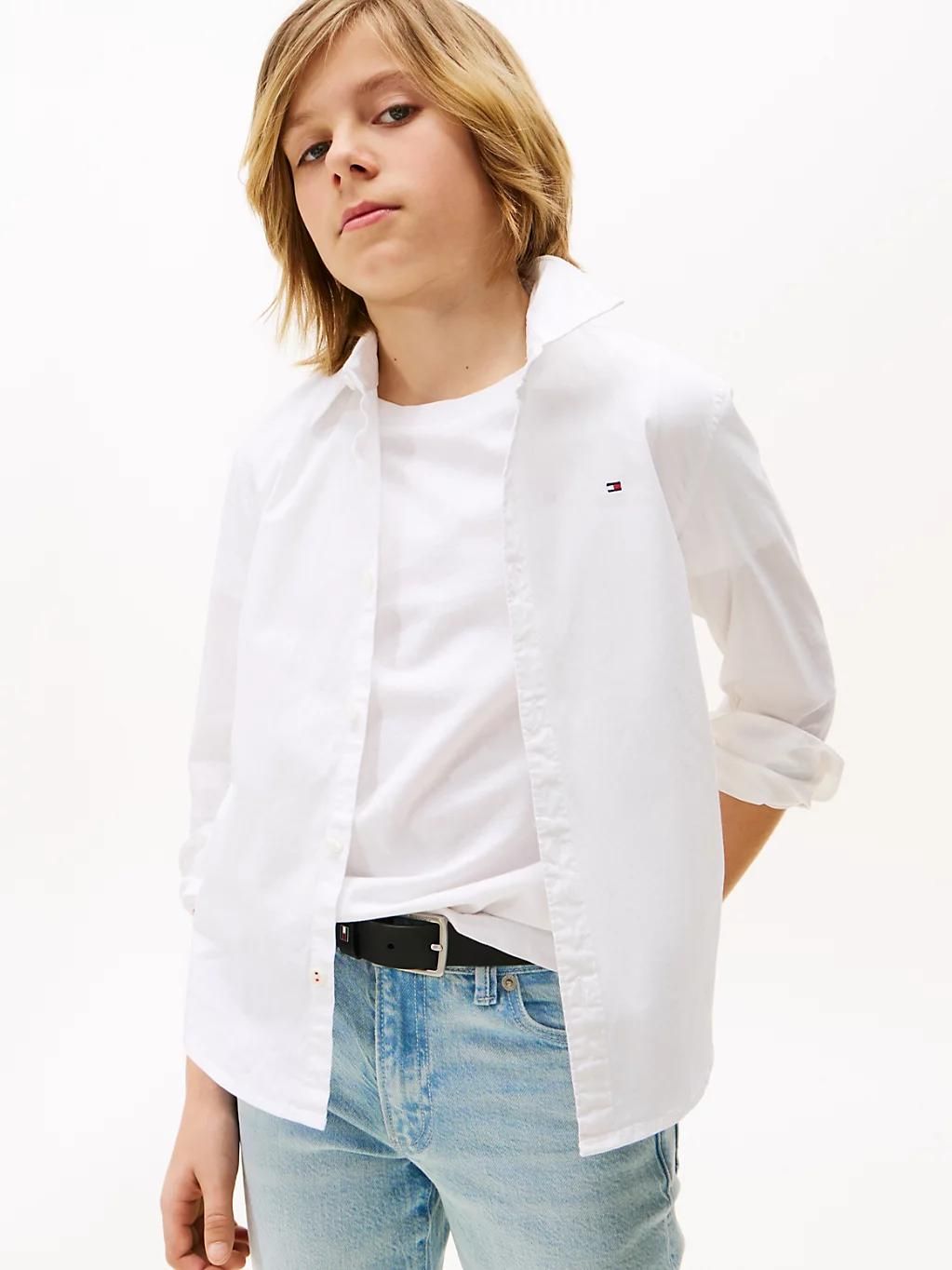 Chemise enfant Tommy Hilfiger SOLID STRETCH POPLIN SHIRT / - vue 5
