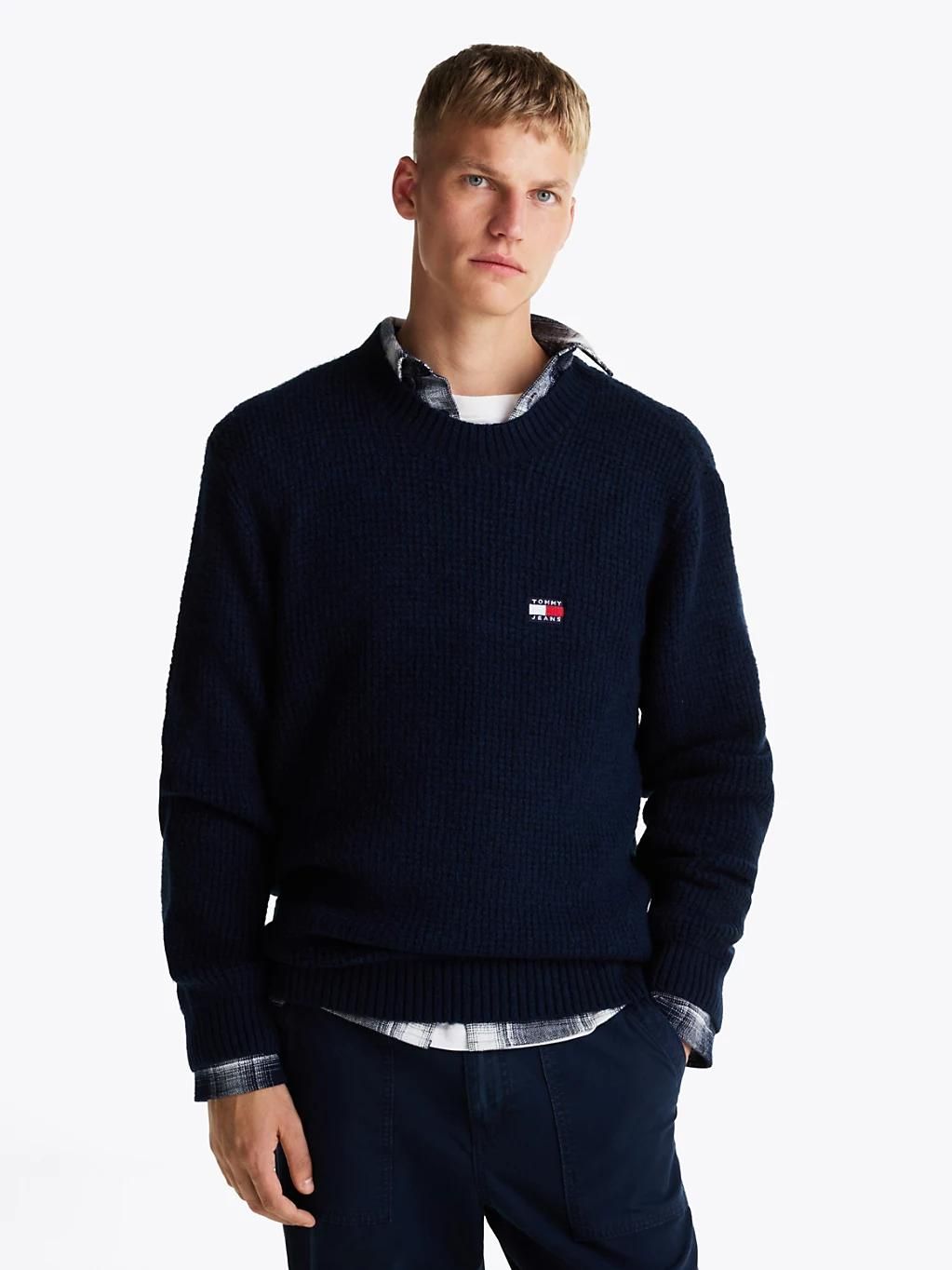 Sweat shirt Tommy Jeans Waffle Sweater EU - vue 2