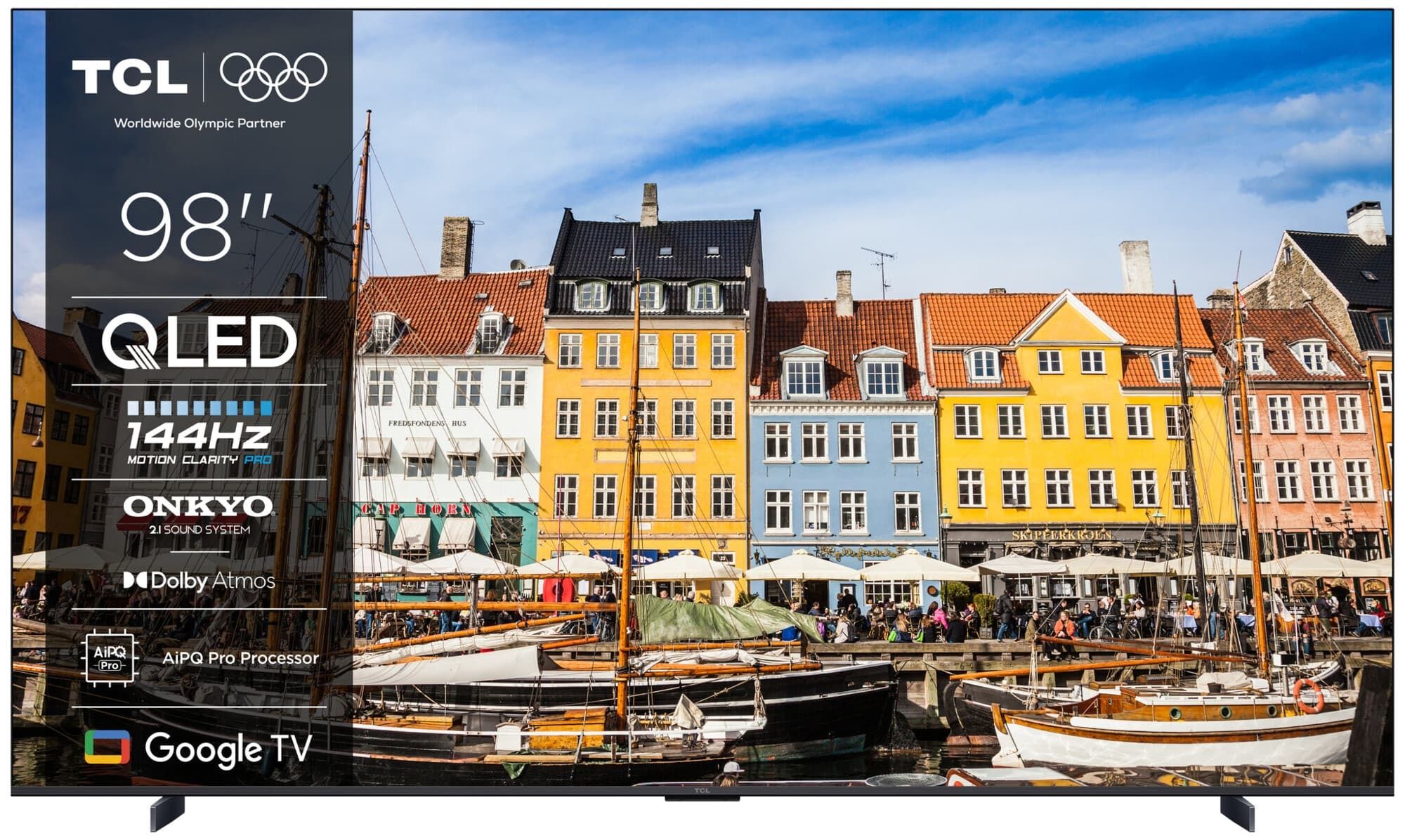 TCL 98QLED810K TV QLED 98 249 cm 4K UHD 3840x2160 144 Hz Dolby Vison IQ Google TV 4xHDMI 2.1 WiFi