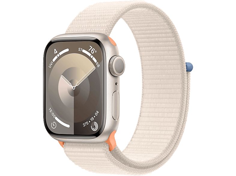 Apple Watch Series 9 GPS - Boîtier Aluminium 41 mm Lumière stellaire - Bracelet Boucle
