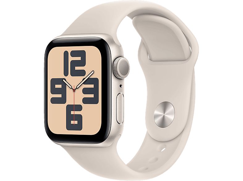 Apple Watch SE (GPS) - 2e génération - 40 mm - aluminium droit - Montre connectée avec bracelet sport - fluoroélastomère - droit - taille du bracelet : S/M - 32 Go - Wi-Fi, Bluetooth - 26.4 g