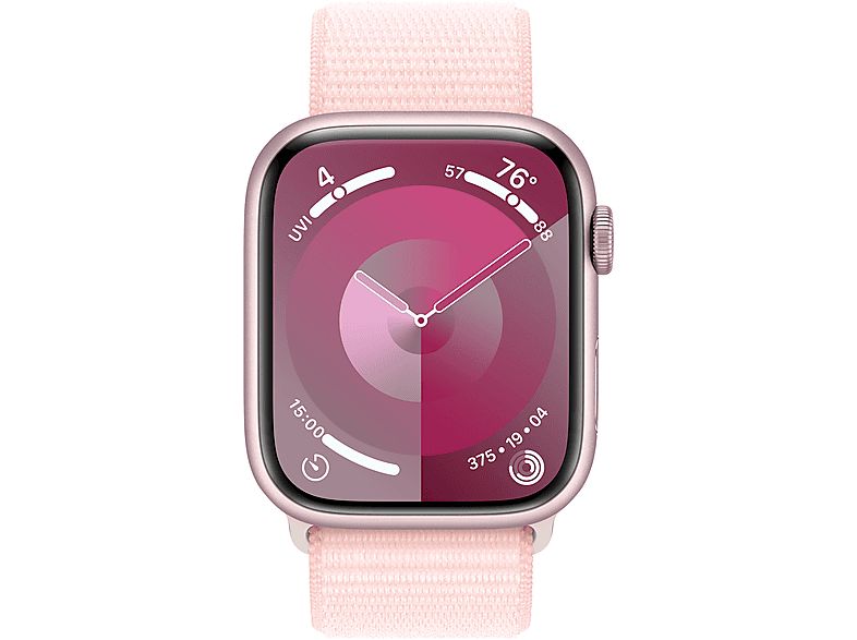 Apple Watch Series 9 GPS - Boîtier Aluminium 45 mm Rose - Bracelet Boucle