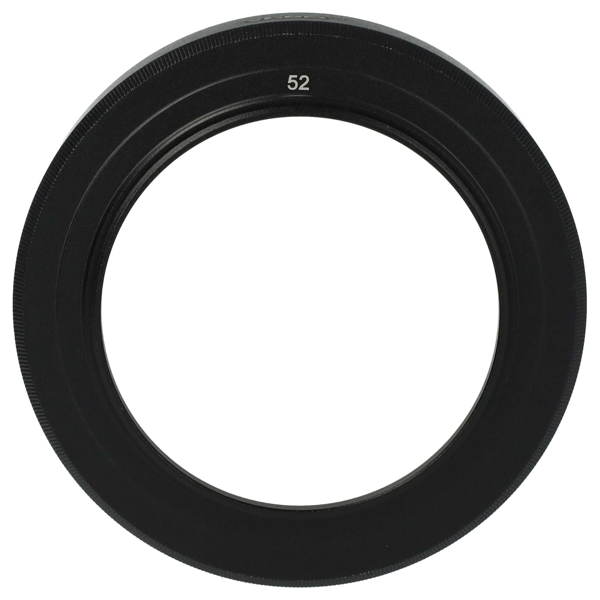 vhbw Pare-soleil compatible avec Nikon Nikkor Z 28mm f/2.8 SE, Nikkor Z 40mm f/2 S Objectif 52mm - Cache noir-mat, aluminium, rond