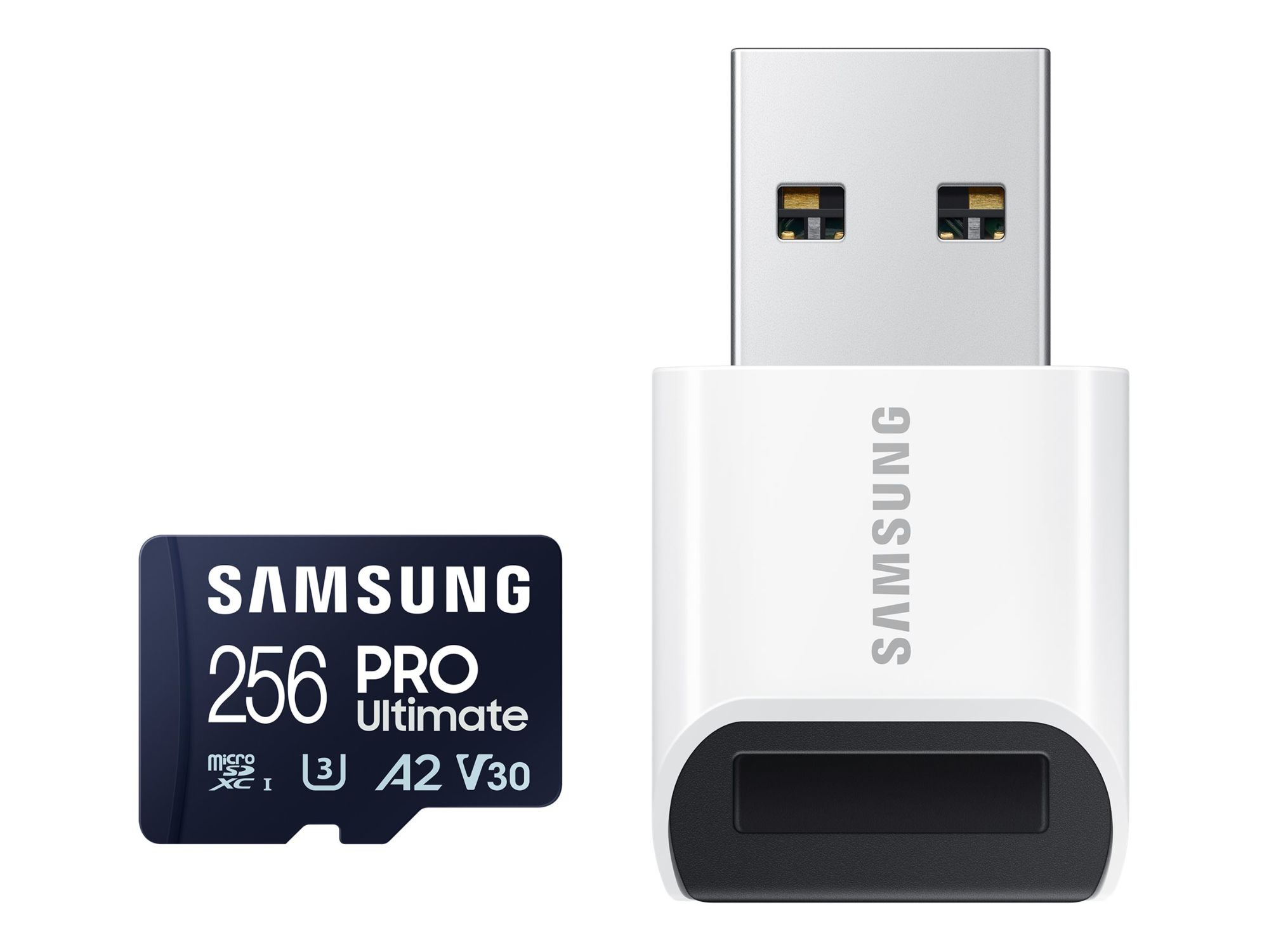 Samsung PRO Ultimate MB-MY256SB - Carte mémoire flash - 256 Go - A2 / Video Class V30 / UHS-I U3 - microSDXC UHS-I - bleu