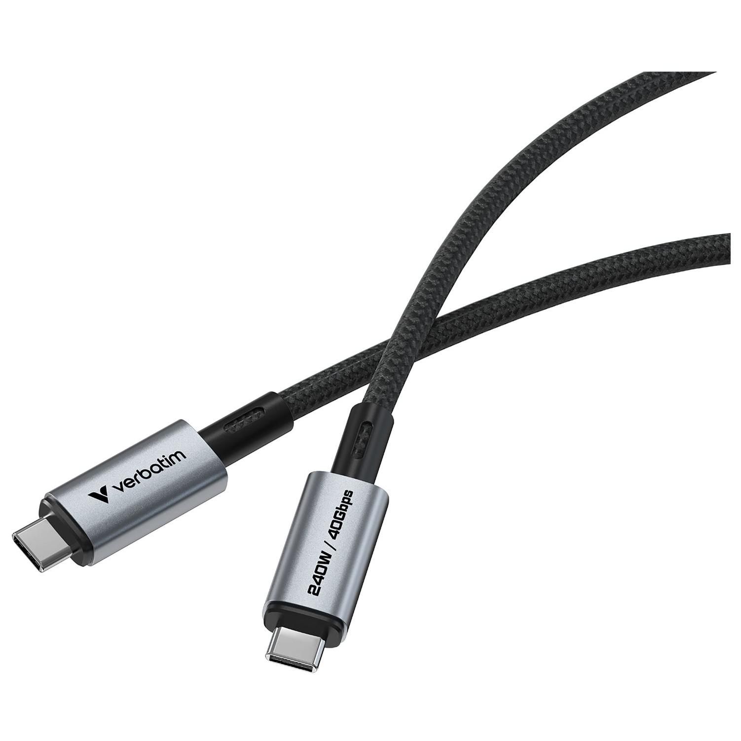 Verbatim 31847 câble USB USB4 Gen 2x2 1 2 USB C
