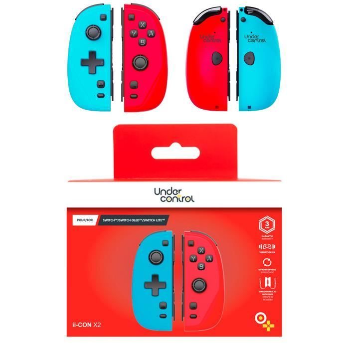 Manette Joy-Con Compatible Nintendo Switch Manette Sans Fil Bluetooth Joy-Con Bleu Et Rouge Contrôleurs Gamepad (Contrôleur Non Offi