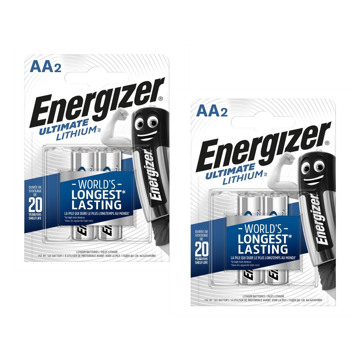 ENERGIZER Lot de 3 Blisters de 2 Piles Ultimate Lithium L91 AA Mignon LR6 1 5V - vue 3