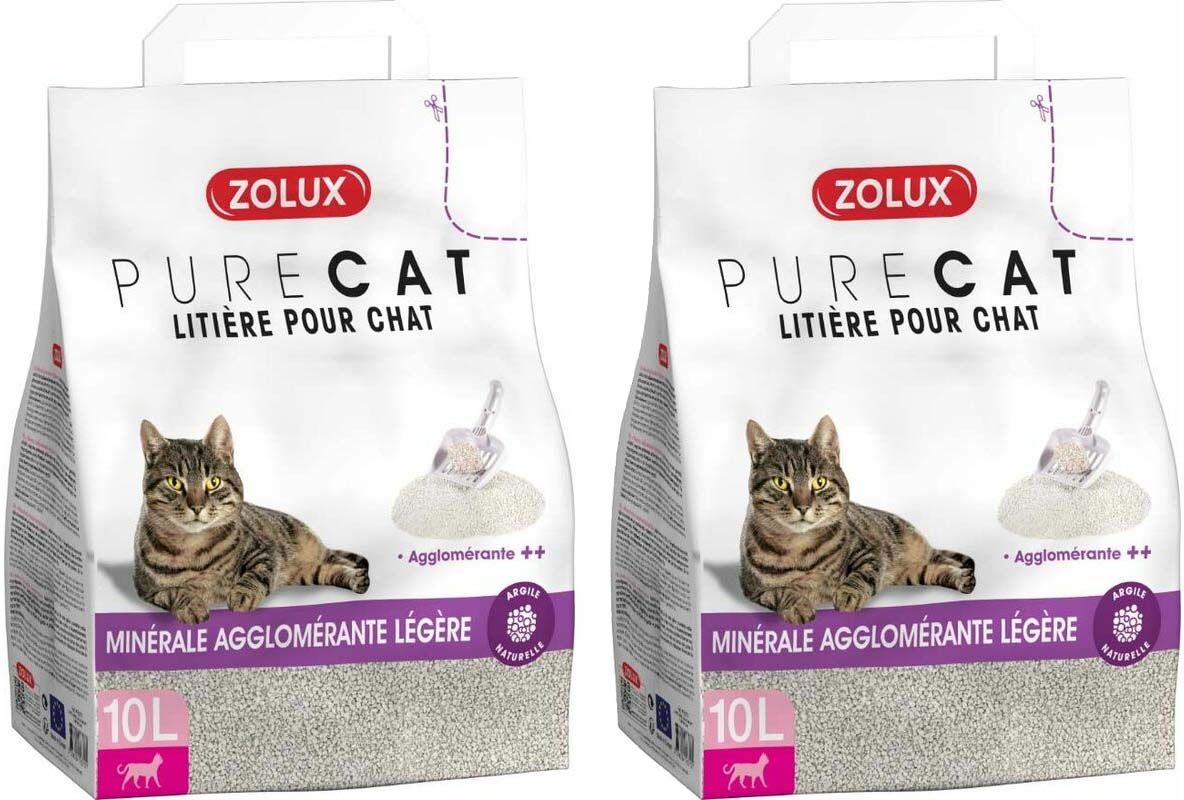 Comparer les prix de Litière Minérale Agglomérée Légère 10l (Lot De 2)