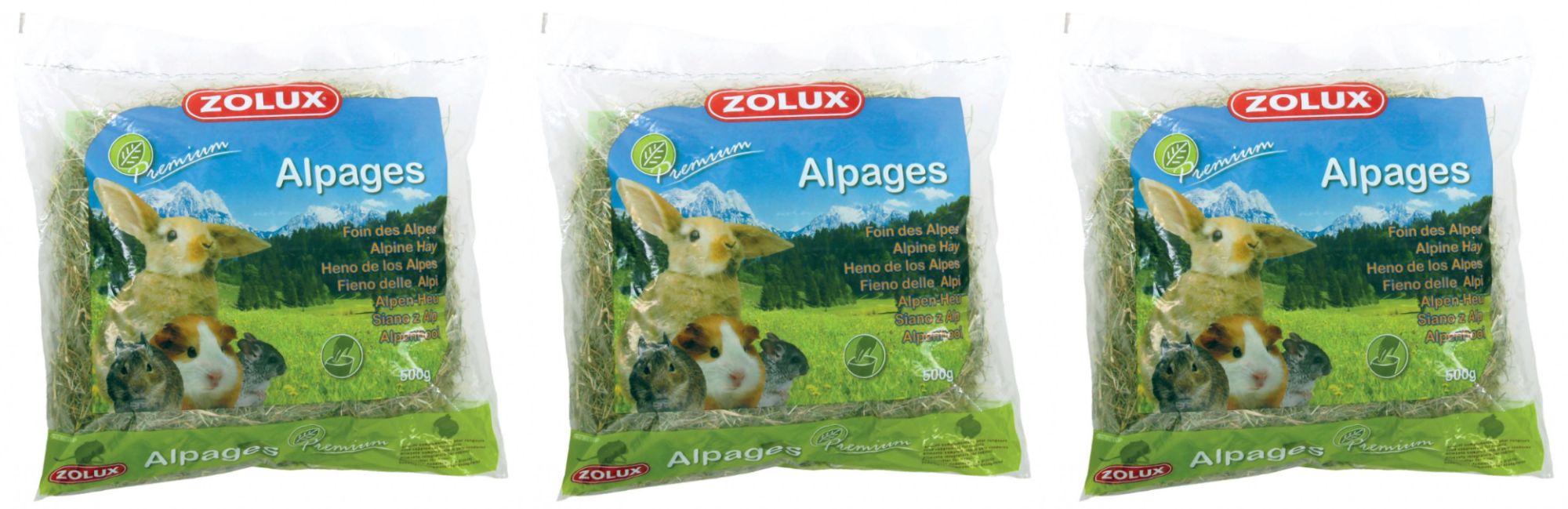 Comparer les prix de Zolux - Foin Alpage premium pour rongeurs (Lot de 3)