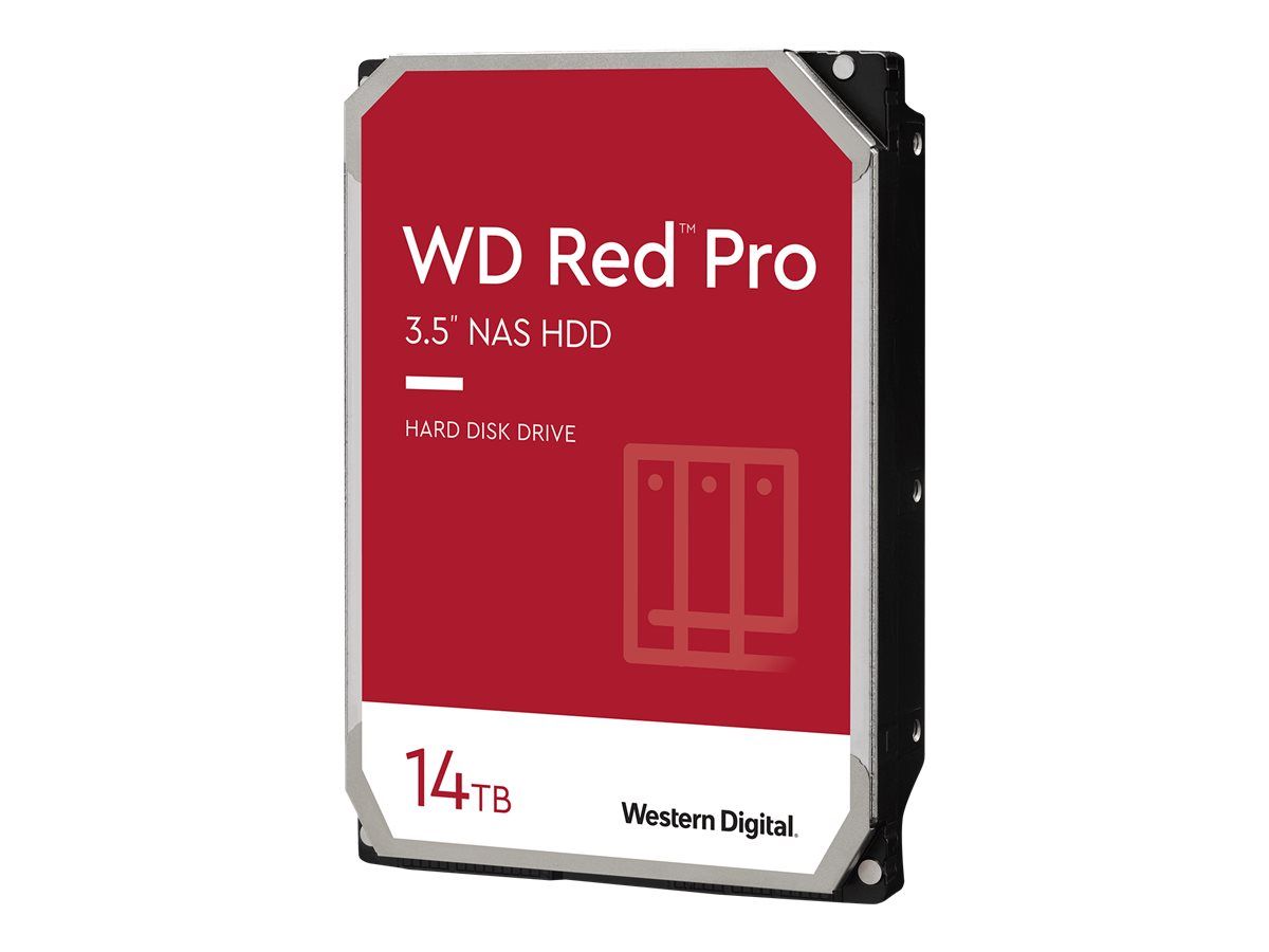 WD Red Pro WD141KFGX - Disque dur - 14 To - interne - 3.5 - SATA 6Gb/s - 7200 tours/min - mémoire tampon : 512 Mo