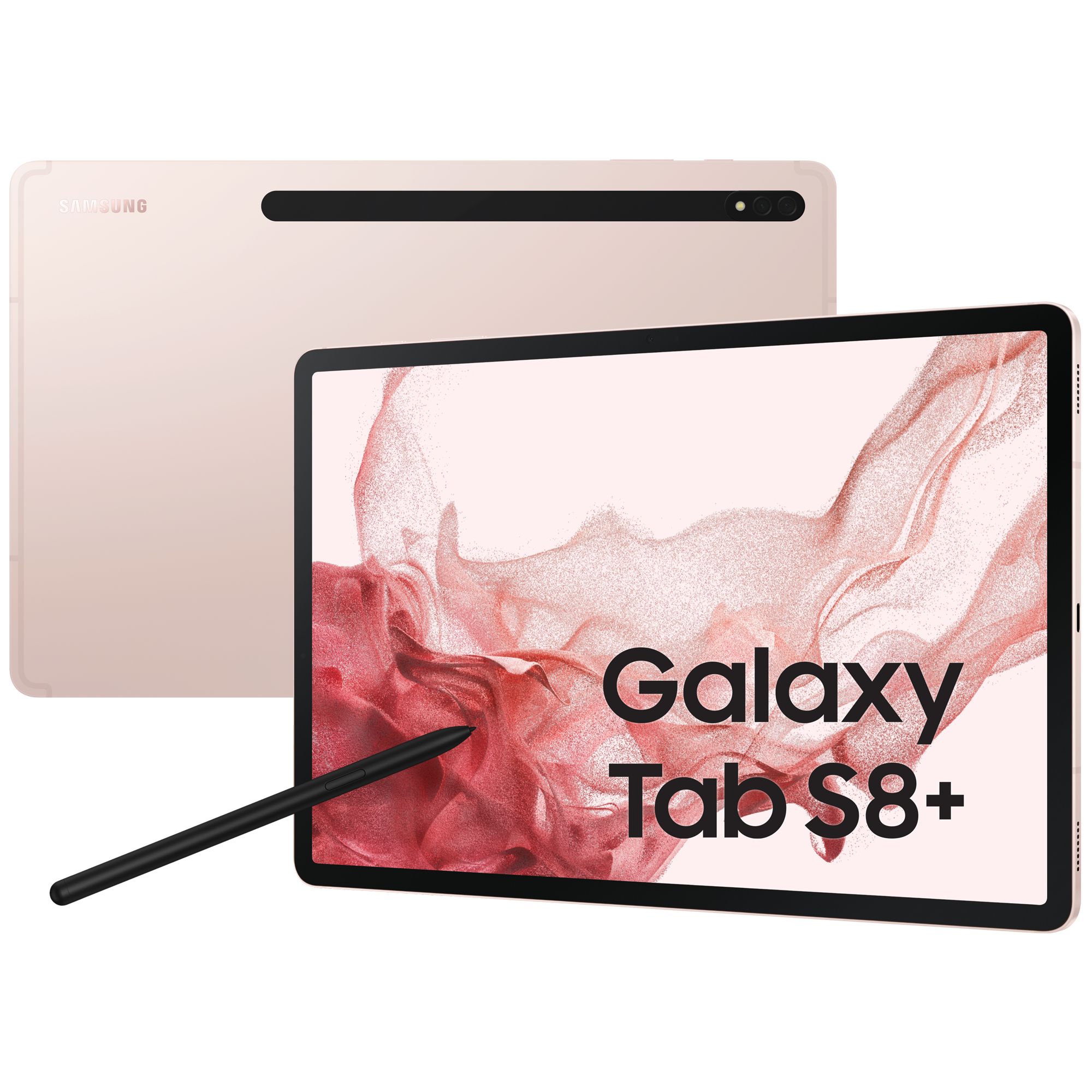 Samsung Galaxy Tab S8+ - Tablet - Android - 128 GB - 31.5 cm (12.4``) Super AMOLED (2800 x 1752) - microSD-Steckplatz - 3G, 4G, 5G - rosa goldfarben