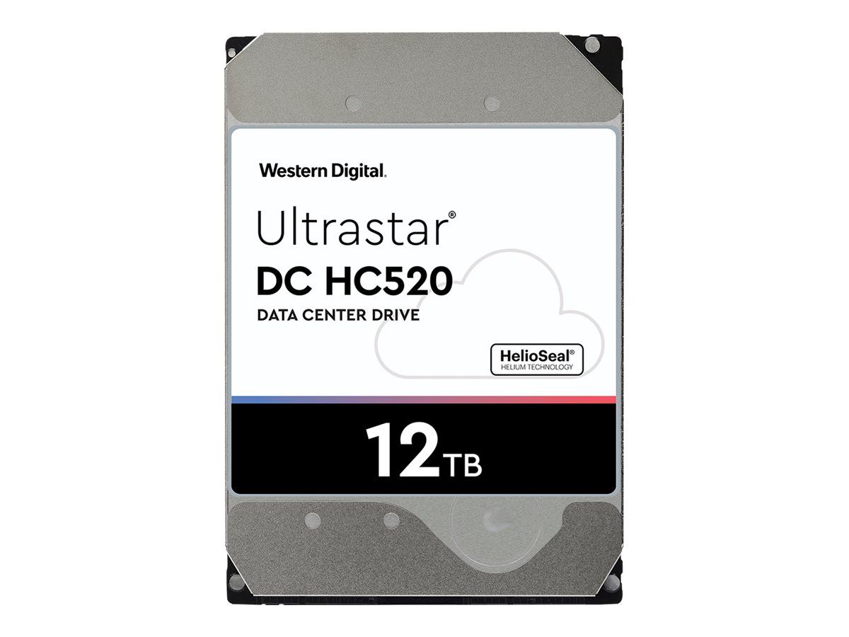 WD Ultrastar DC HC520 HUH721212ALE604 - Disque dur - 12 To - interne - 3.5 - SATA 6Gb/s - 7200 tours/min - mémoire tampon : 256 Mo