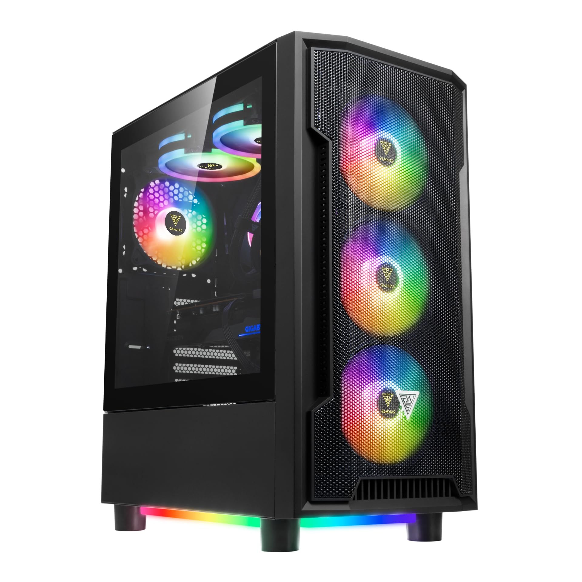 Boitier PC Moyen Tour ATX Gamdias Athena M6 Lite RGB avec panneaux vitrés
