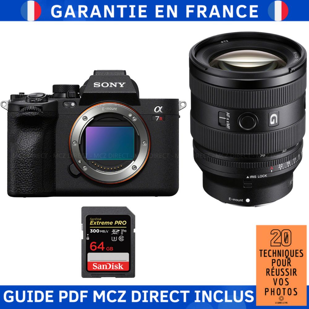 Sony A7R V + FE 20 70mm f4 G + 1 SanDisk Extreme PRO UHS II SDXC 300 MB/ + Guide PDF MCZ DIRECT '20 TECHNIQUES POUR RÉUSSIR VOS PHOTOS