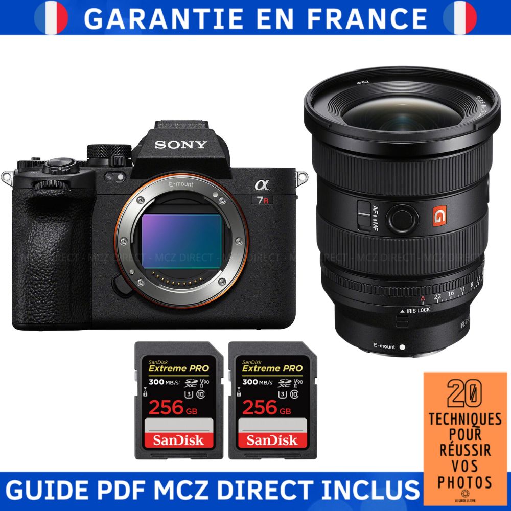 Sony A7R V + FE 16 35mm f2.8 GM II + 2 SanDisk Extreme PRO UHS II SDXC 300 MB/ + Guide PDF MCZ DIRECT '20 TECHNIQUES POUR RÉUSSIR VOS PHOTOS