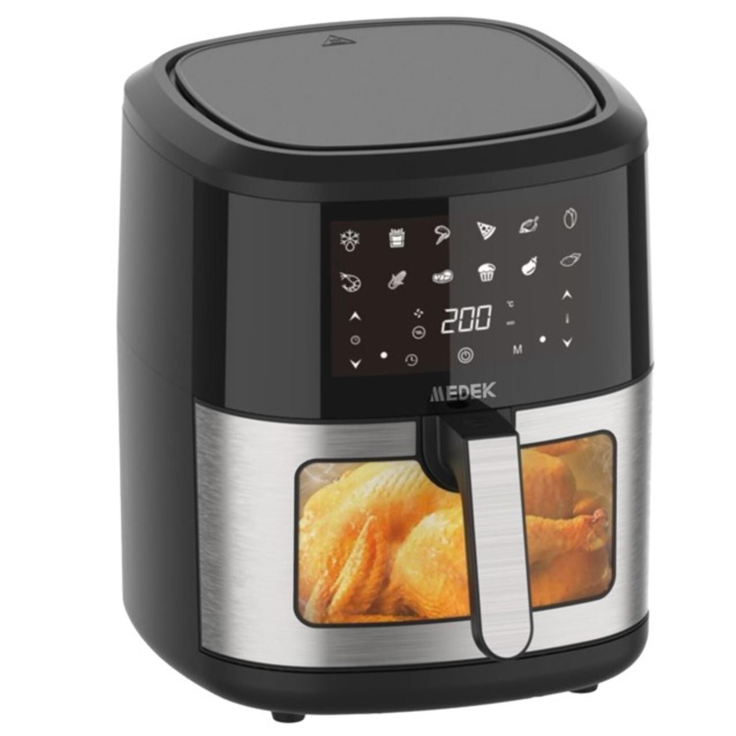 Friteuse Airfryer En Inox Avec Fenêtre Md508a sw Medek - vue 2
