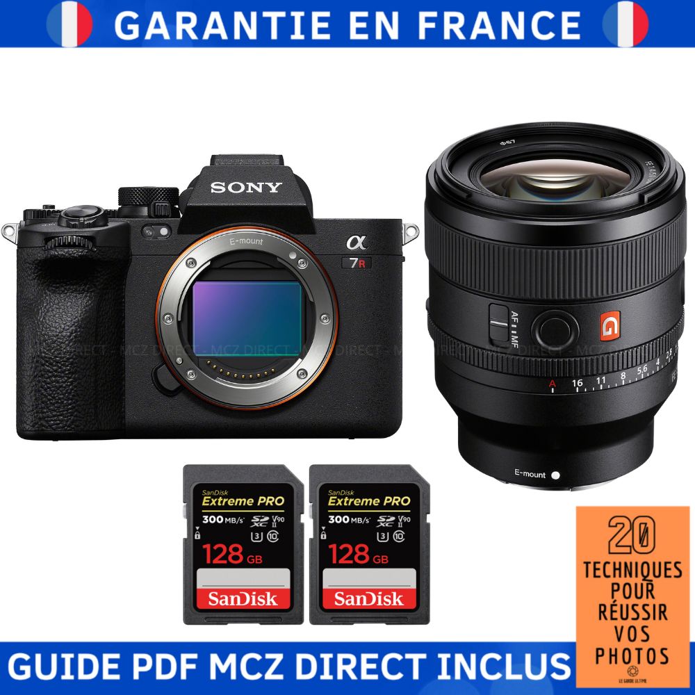 Sony A7R V + FE 50mm f1.4 GM + 2 SanDisk Extreme PRO UHS II SDXC 300 MB/ + Guide PDF MCZ DIRECT '20 TECHNIQUES POUR RÉUSSIR VOS PHOTOS