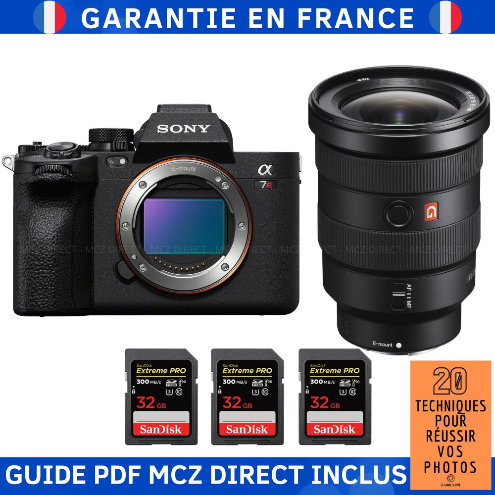 Sony A7R V + FE 16 35mm f2.8 GM + 3 SanDisk Extreme PRO UHS II SDXC 300 MB/ + Guide PDF MCZ DIRECT '20 TECHNIQUES POUR RÉUSSIR VOS PHOTOS