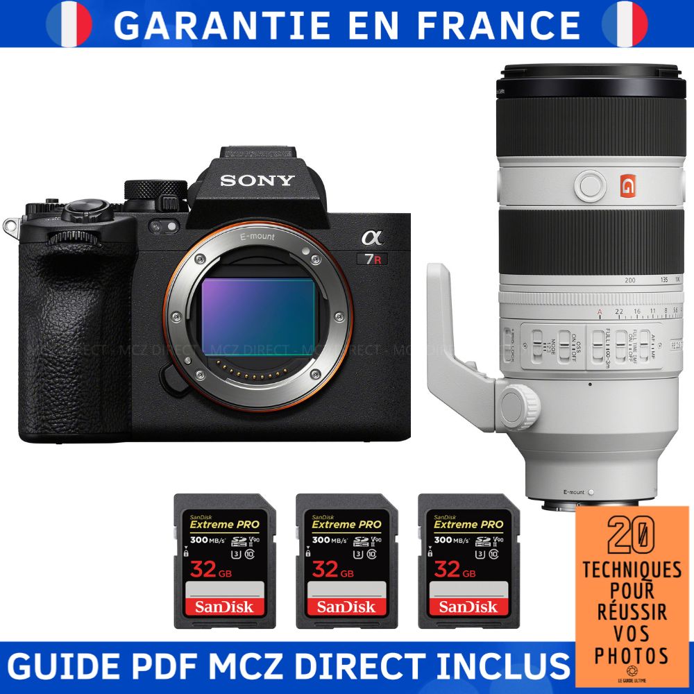 Sony A7R V + FE 70 200mm f2.8 GM OSS II + 3 SanDisk Extreme PRO UHS II SDXC 300 MB/ + Guide PDF MCZ DIRECT '20 TECHNIQUES POUR RÉUSSIR VOS PHOTOS - vue 4
