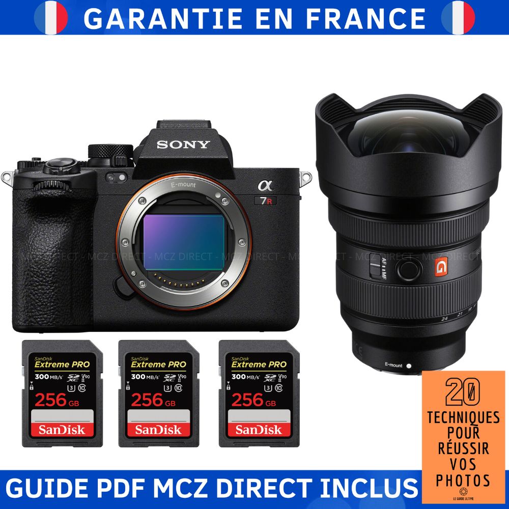 Sony A7R V + FE 12 24mm f2.8 GM + 3 SanDisk Extreme PRO UHS II SDXC 300 MB/ + Guide PDF MCZ DIRECT '20 TECHNIQUES POUR RÉUSSIR VOS PHOTOS