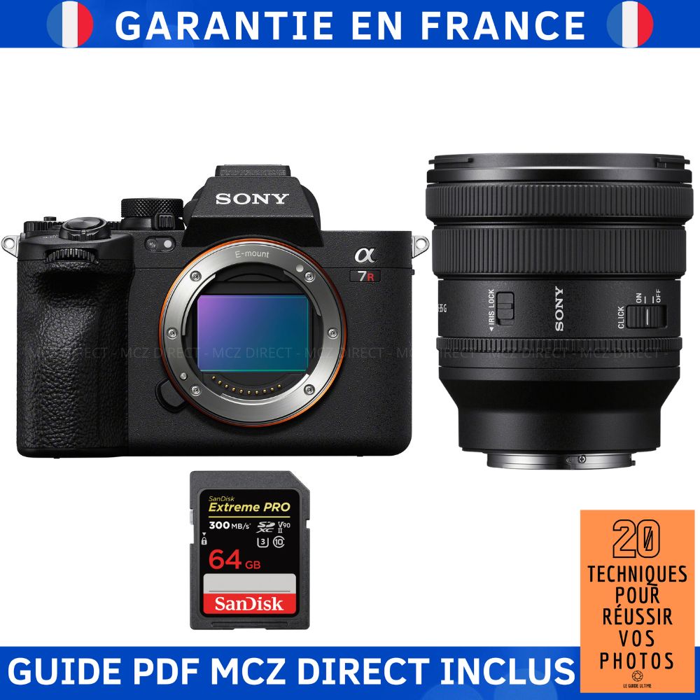 Sony A7R V + FE PZ 16 35mm f4 G + 1 SanDisk Extreme PRO UHS II SDXC 300 MB/ + Guide PDF MCZ DIRECT '20 TECHNIQUES POUR RÉUSSIR VOS PHOTOS