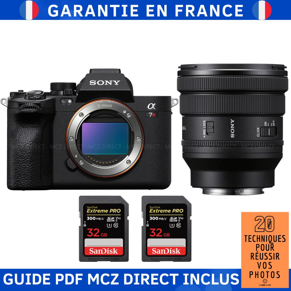 Sony A7R V + FE PZ 16 35mm f4 G + 2 SanDisk Extreme PRO UHS II SDXC 300 MB/ + Guide PDF MCZ DIRECT '20 TECHNIQUES POUR RÉUSSIR VOS PHOTOS