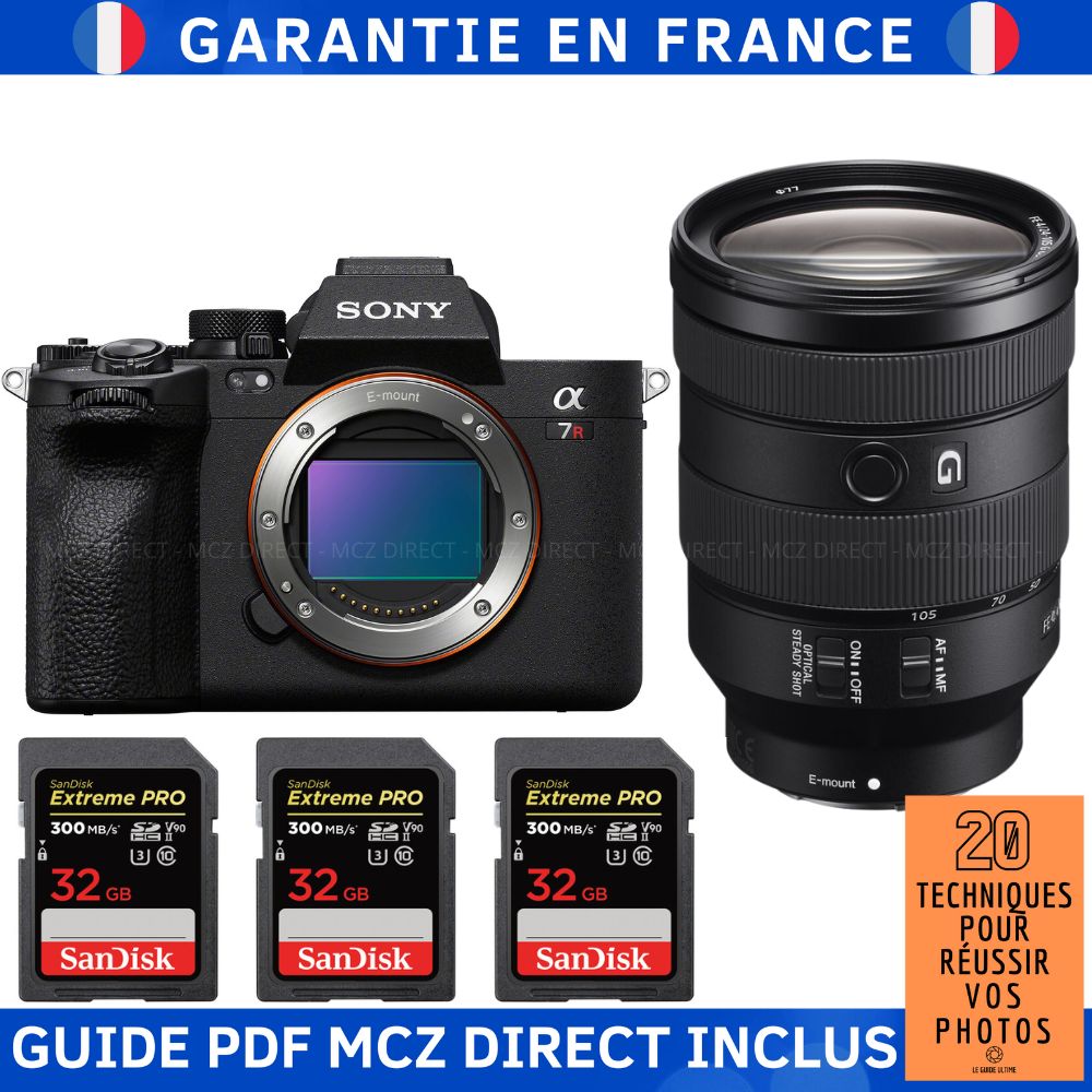 Sony A7R V + FE 24 105mm f4 G OSS + 3 SanDisk Extreme PRO UHS II SDXC 300 MB/ + Guide PDF MCZ DIRECT '20 TECHNIQUES POUR RÉUSSIR VOS PHOTOS - vue 2