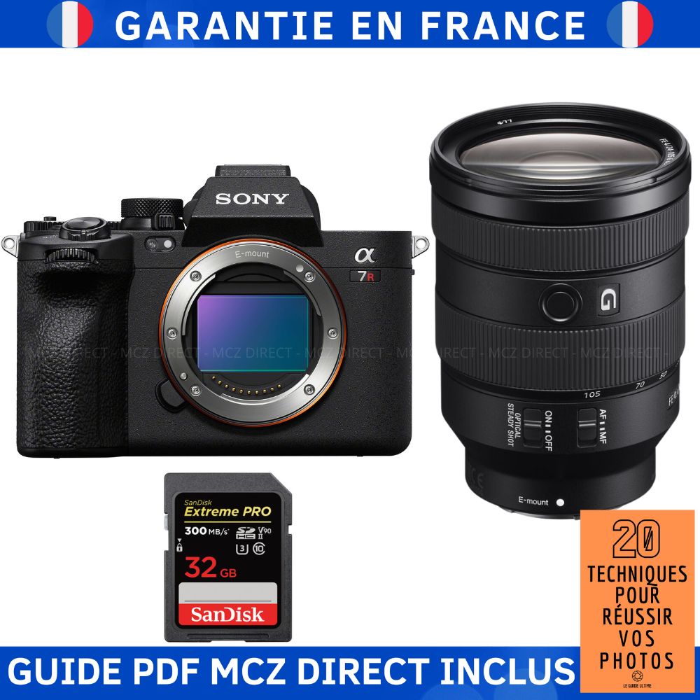 Sony A7R V + FE 24 105mm f4 G OSS + 1 SanDisk Extreme PRO UHS II SDXC 300 MB/ + Guide PDF MCZ DIRECT '20 TECHNIQUES POUR RÉUSSIR VOS PHOTOS